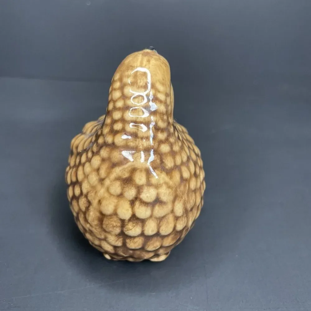 Vintage Brown Quail Looking Down It's‎ back Decorative Figurine Marked ES